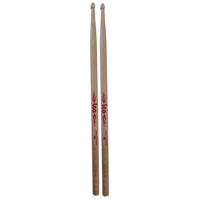 LEO 1Pair Drumstick Drum Sticks Anti-Skid Hard Musical Instrument Band: Silver