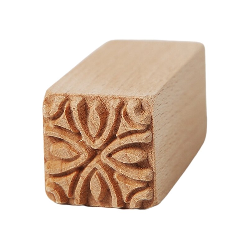 Houten Aardewerk Stempel Diy Klei Gereedschappen Postzegels Modellering Patroon Stempel 101A: 01