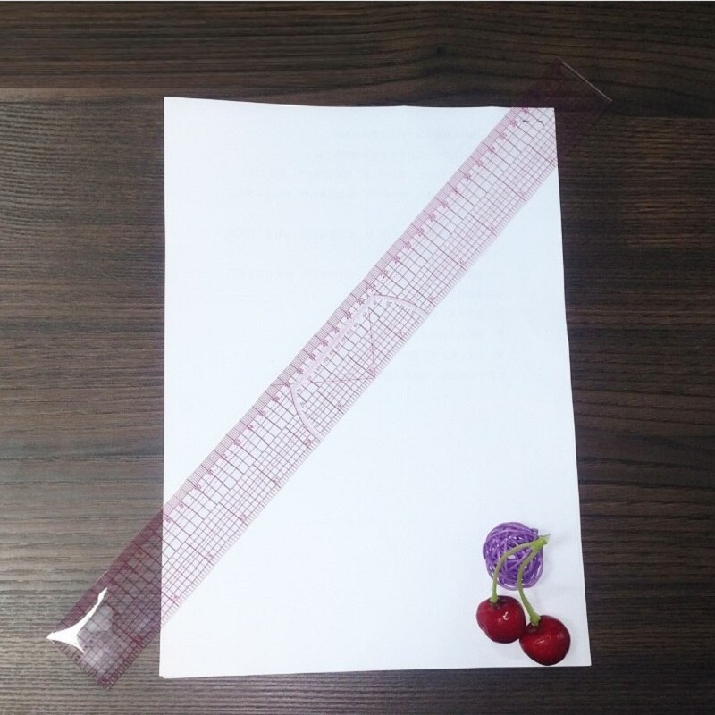 40cm Graph Ruler Garment Pattern Making Ruler Transparent Straight Ruler B67