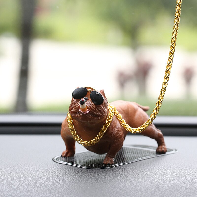 Painel do carro ornamento bully pitbull cão boneca auto acessórios interiores ornamentos bonito presente natal criativo decoração de casa
