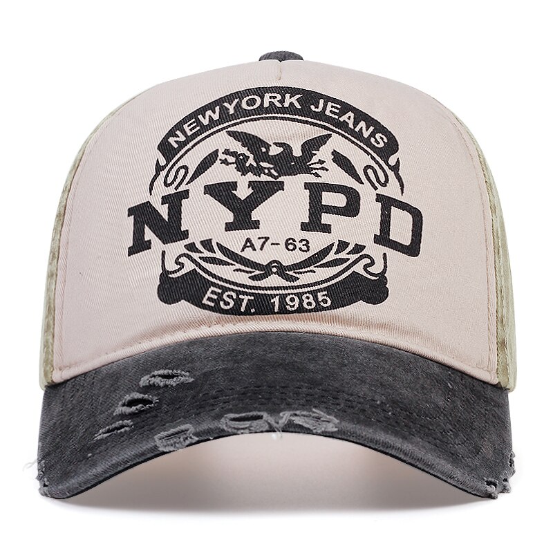 NYPD stampa Cappello Da Baseball EST 1985 Cotone Lavato cappello papà cappelli di sun di modo Regolabile Hip-hop cap Uomo Donna snapback Cappellini gorras