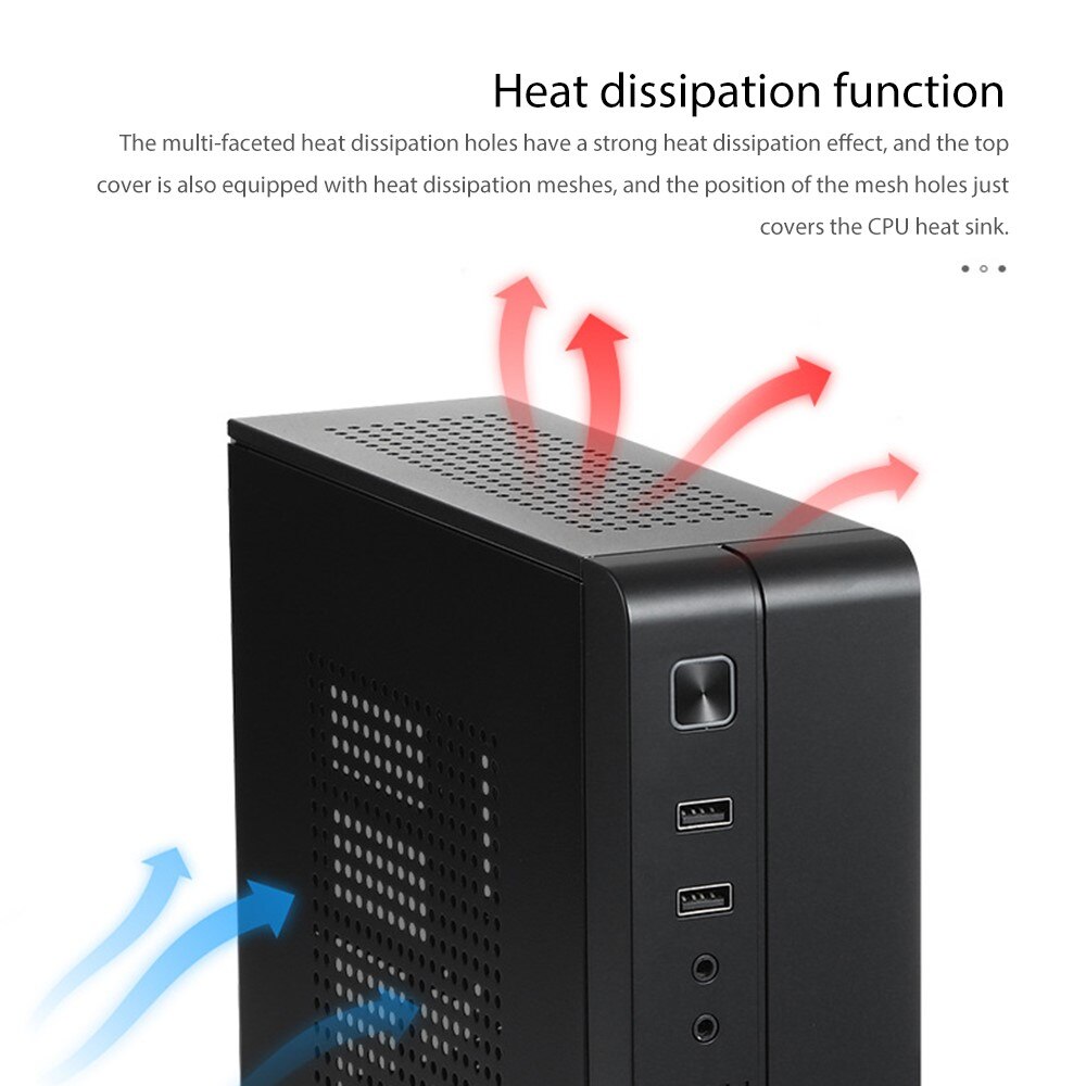 Itx Computer Case MX02 Mini Htpc Desktop Gastheer Chassis Office Business Industriële Controle Chassis Computer Accessoires