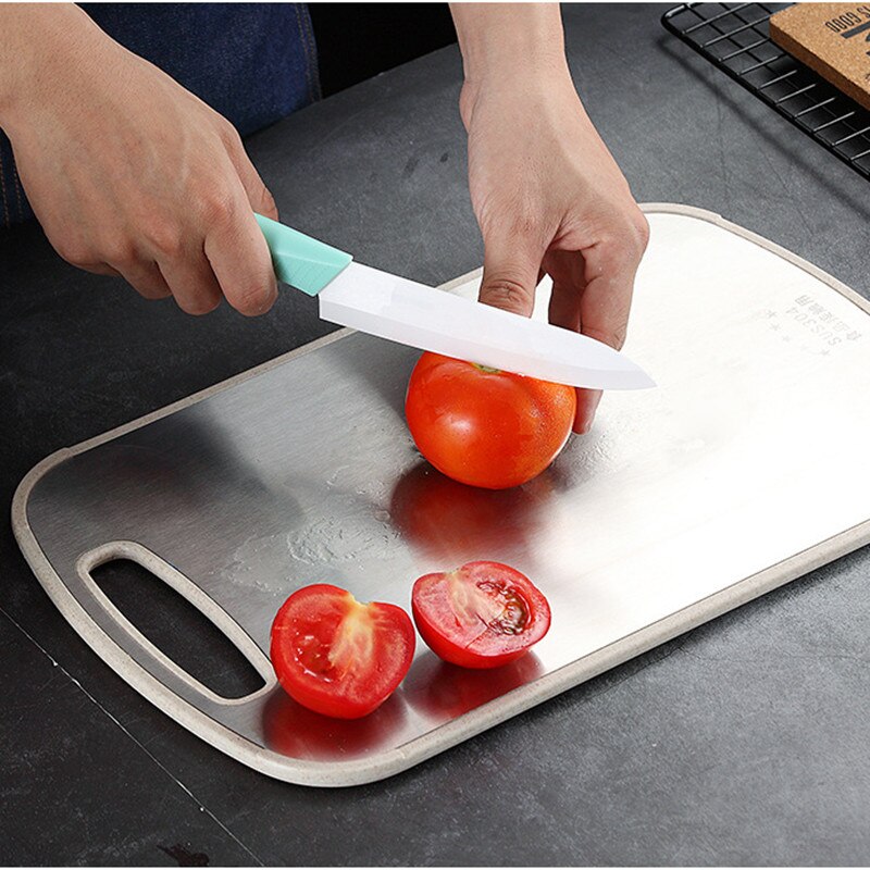 Plastic Chopping Board Non-slip Cutting Board Anti Bacterium Hang Hole Food Slice Cut Chopping Kitchen Tools