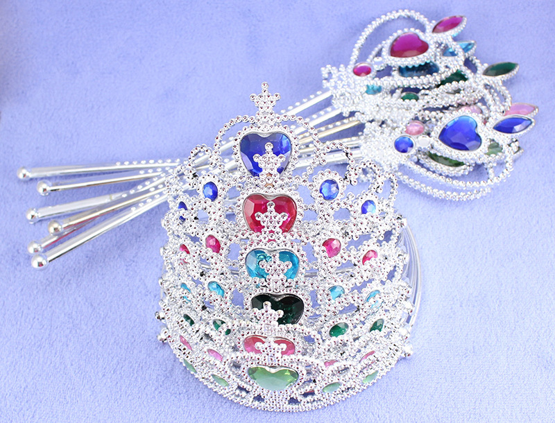 TOP Her. Zen Prinzessin Krone Hair Kinder Mädchen Geburtstag Kinder Haar Clip Tiara Zauberstab Sets Schmuck XRN15