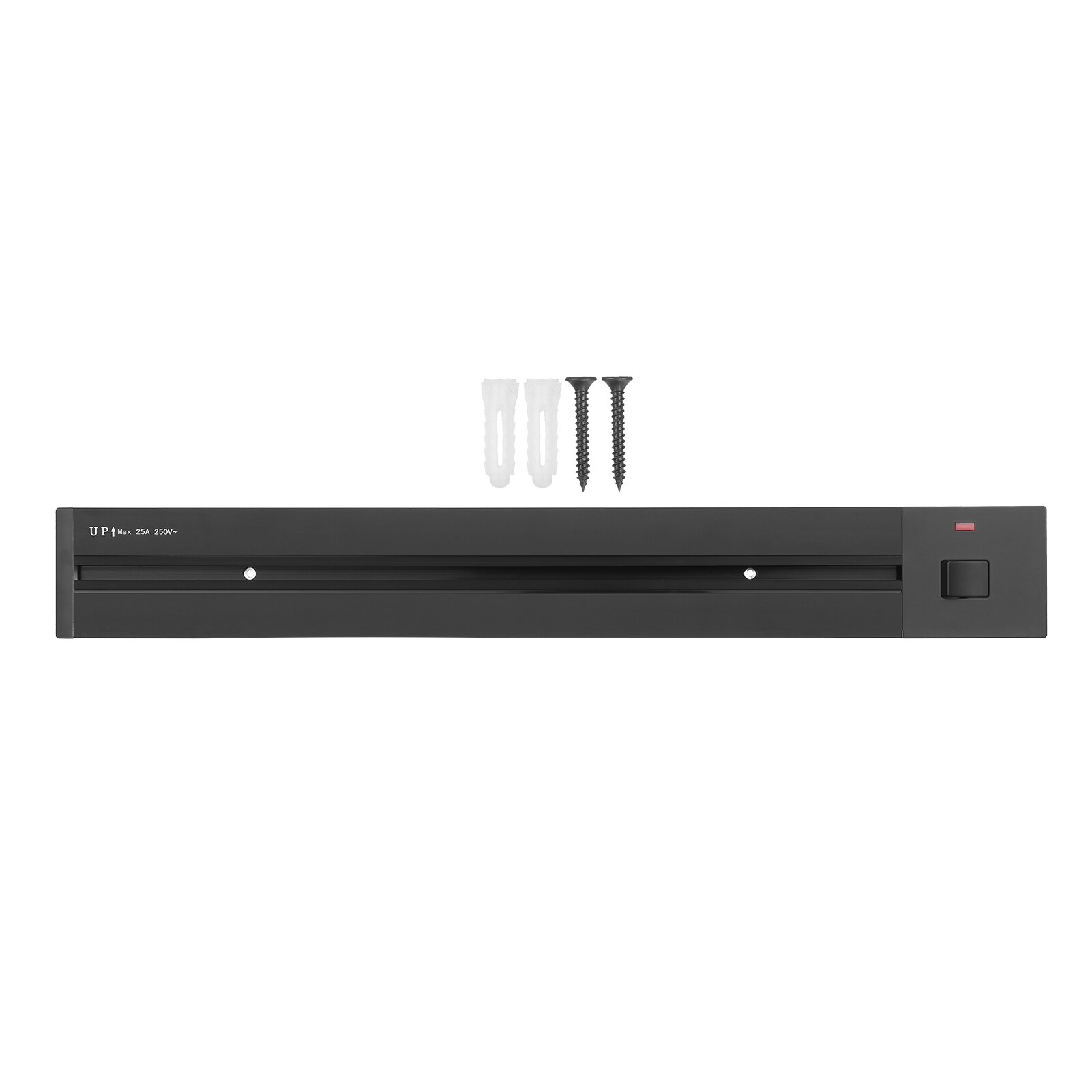 KKmoon 60cm Power Electrical Outlet Track Wall Concealed Aluminum Alloy Kitchen Sockets Track Wall Outlet Extension Sliding Rail