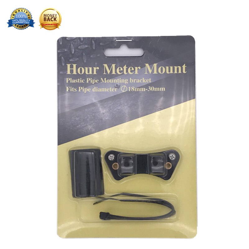 Outlaw Racing Motorcycle Hour Meter Bracket – Black – ATV Dirtbike Mount ORHMB