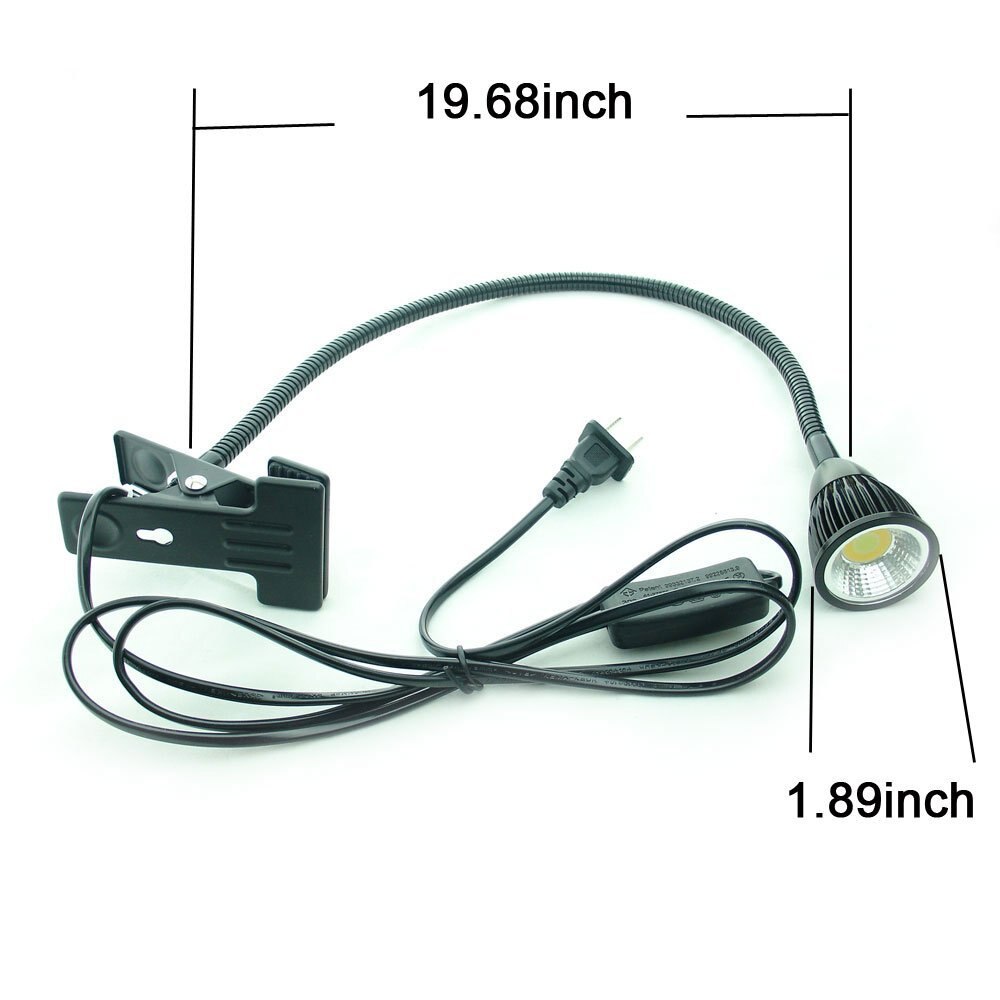 ledet skrivebordslampe med klips fleksibel ledet leselampe 5w 220v strømforsyning ledet boklamper låve nattbord hjemmelys