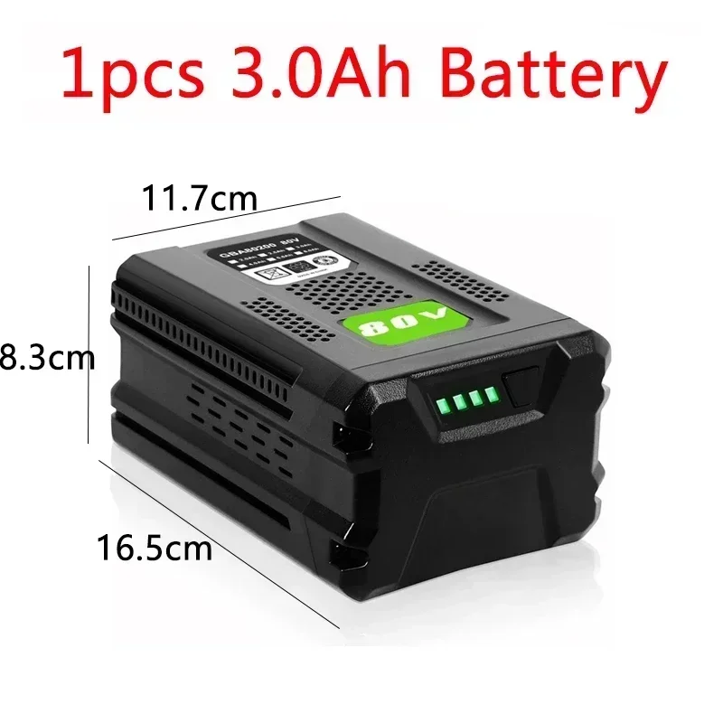 80v udskiftnings genopladelige batterier til greenworks 3.5ah lithium batterier til gba 80200 gba 80250 gba 80400 gba 80250 gba 80500: Grå