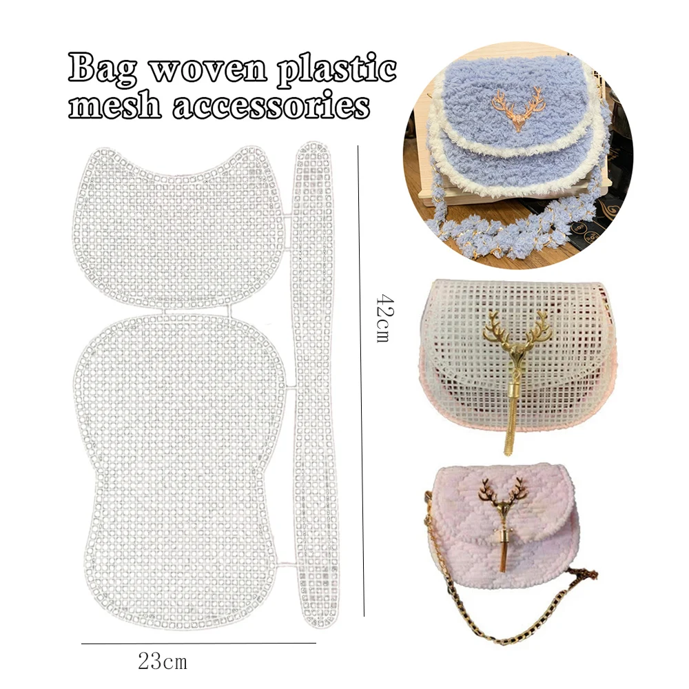 Kit em plástico de tecelagem manual DIY, 6 partes por conjunto, capa líquida branca para bolsa, acessórios feitos à mão: Verde claro