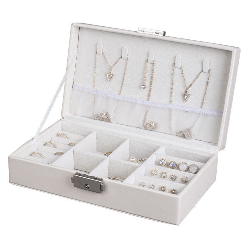 Flanell Platz Schmuck Box Einfache layout Make-Up Organizer halsband Ring halskette Lagerung Box