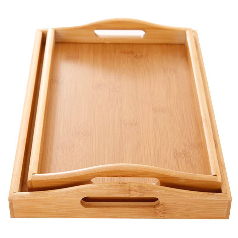 Free Ship Serving Tray with Handles Great for Dinner Trays, Tea Tray, Bar Tray, Breakfast Tray, or any Food Tray Bamboo Wooden
