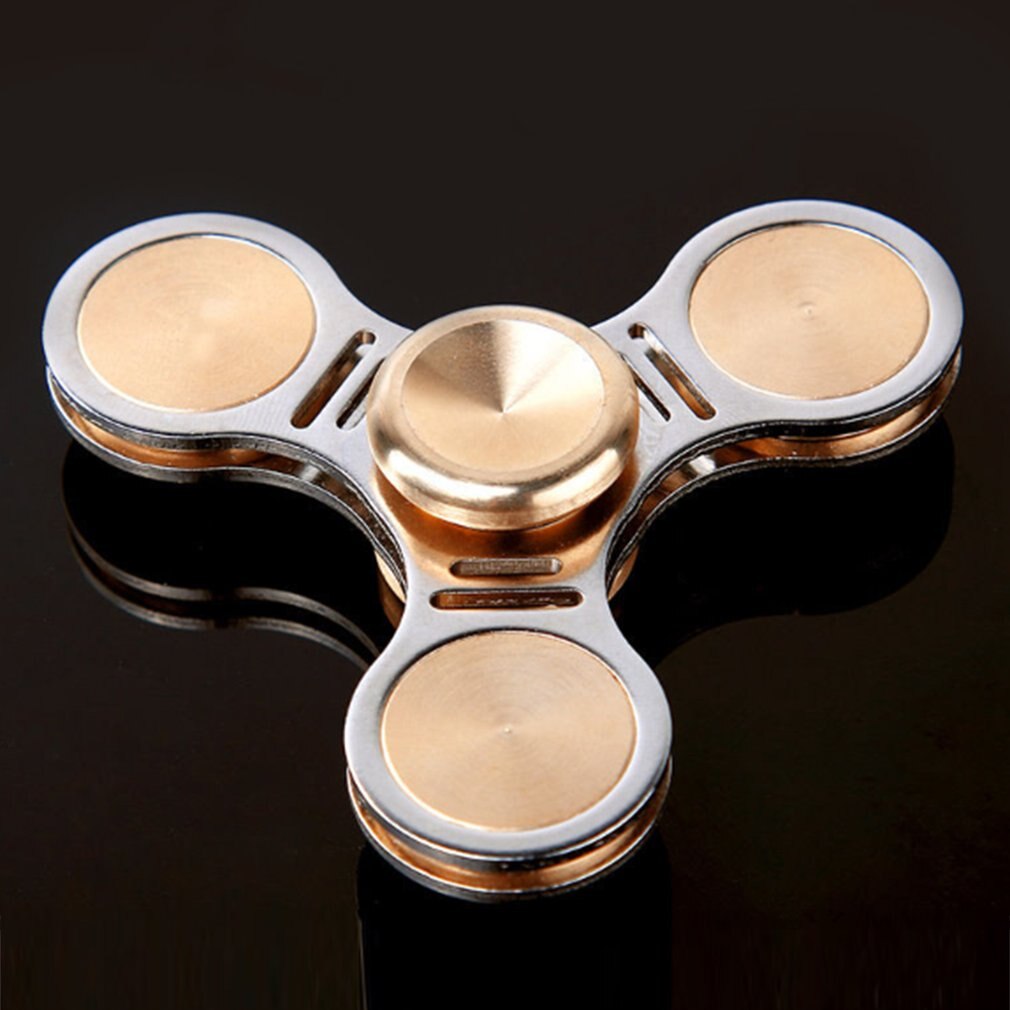 Unique Hand Spinner Three Leaves Alloy Hand Fingertips Reduce Stress Pressure Relief For Children And Adults