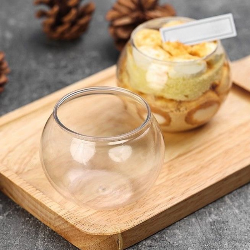 120 ml Wegwerp Ronde Dessert Cups voor Party Yoghurt Bakken Voorgerecht Ijs Bal Mousse Ijs Bal Plastic Dessert cups