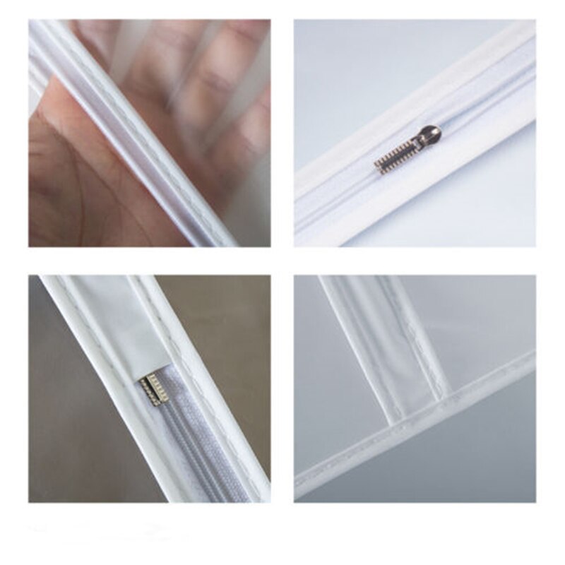 5 Pcs Plastic Clear stofdicht Doek Cover Suit Dress Garment Bag Storage Protector PEVA Rits Kleding baaien Dust Guard