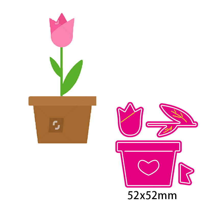 17 sorters krukväxt blommor gräs kaktusblad metall skär stansar bonsai aloe stencil för gör-det-själv scrapbooking kort dekoration: 16