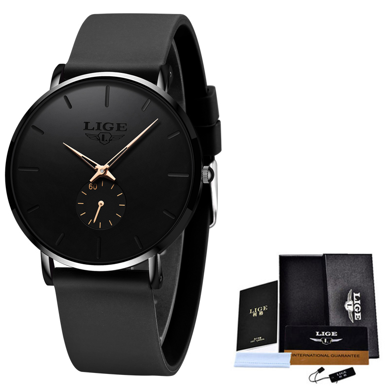 Relogio Masculino Luik Mode Mannen Horloges Analoge Quartz Horloges 30M Waterdichte Sport Lederen Band Horloges Montre Homme: Black gold