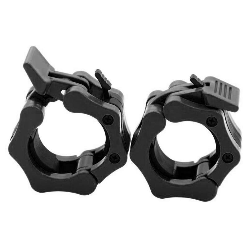 1 Pair 2" Barbell Collar Lock Clips Dumbbell Buckle Olympic Weight Lifting Bar Clamp for Gym Fitness Exercise Body Building 50mm: Black