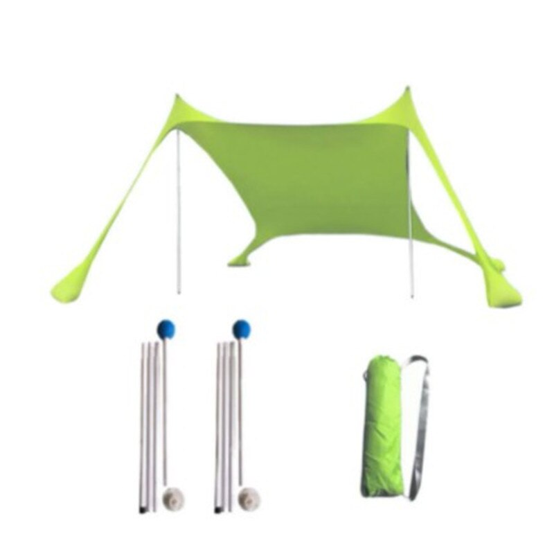 Familie Strand Zonnescherm Lichtgewicht Zon Schaduw Tent Met Zandzak Ankers 4 Gratis Pinnen UPF50 Uv Grote Draagbare Luifel Shippin