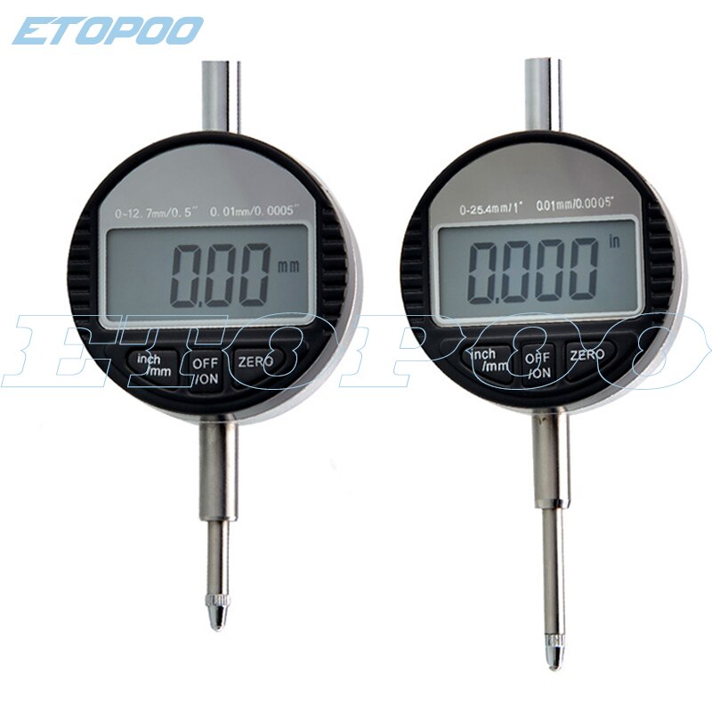 25.4mm/1&quot; Digital Dial Indicator Electronic Gauge Meter Metric/Inch With RS232 Data Magnetic Stand Holder Dial Test Indicator
