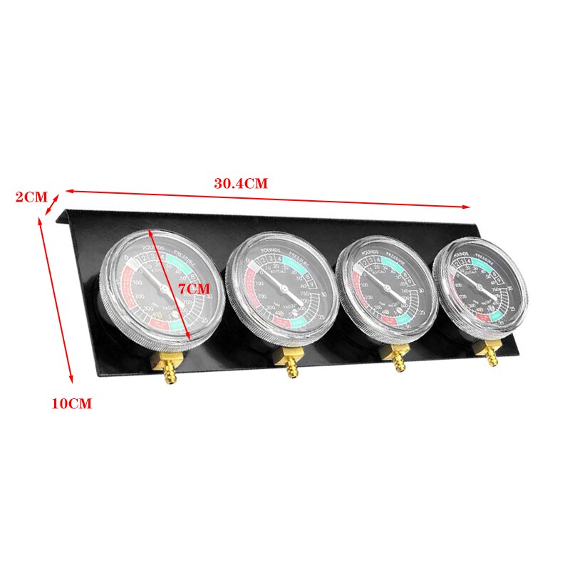 4pcs/lot Black Motorcycle Carburetor Synchronizer Tool W/Hose Kit For Honda/Yamaha/Suzuki/Harley