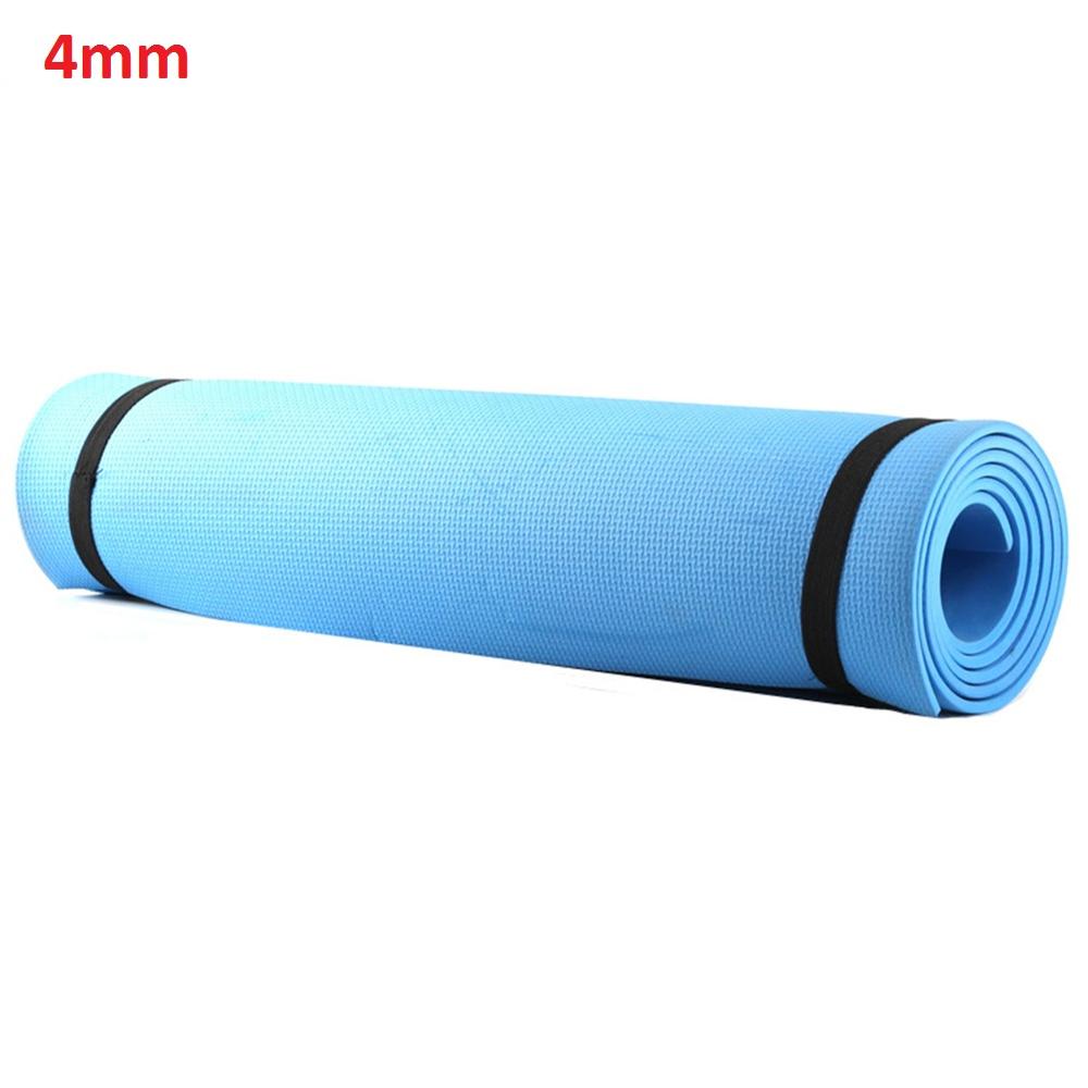 Esterilla antideslizante para ejercicio y Pilates, Alfombra de 4mm/6mm de grosor, para Yoga, equipo multifunción: 4mm-Blue