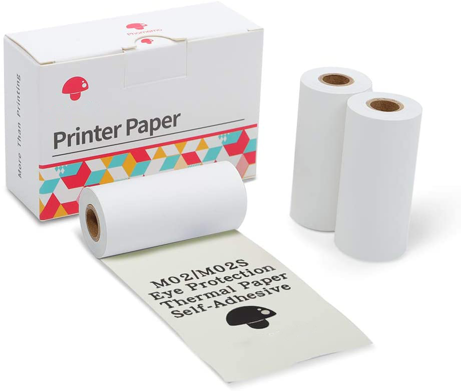 Øjenbeskyttelse beige termisk papir til  m02 pocker printer , 50mm x 3m,  diameter 30mm, 3 ruller