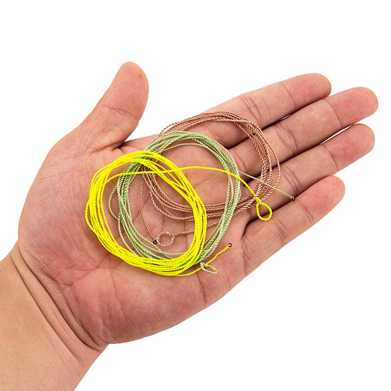 14 * 8.5 * 1cm Fishing Line Fly Fishing Leader with Tippet Ring PET Furled Leader !