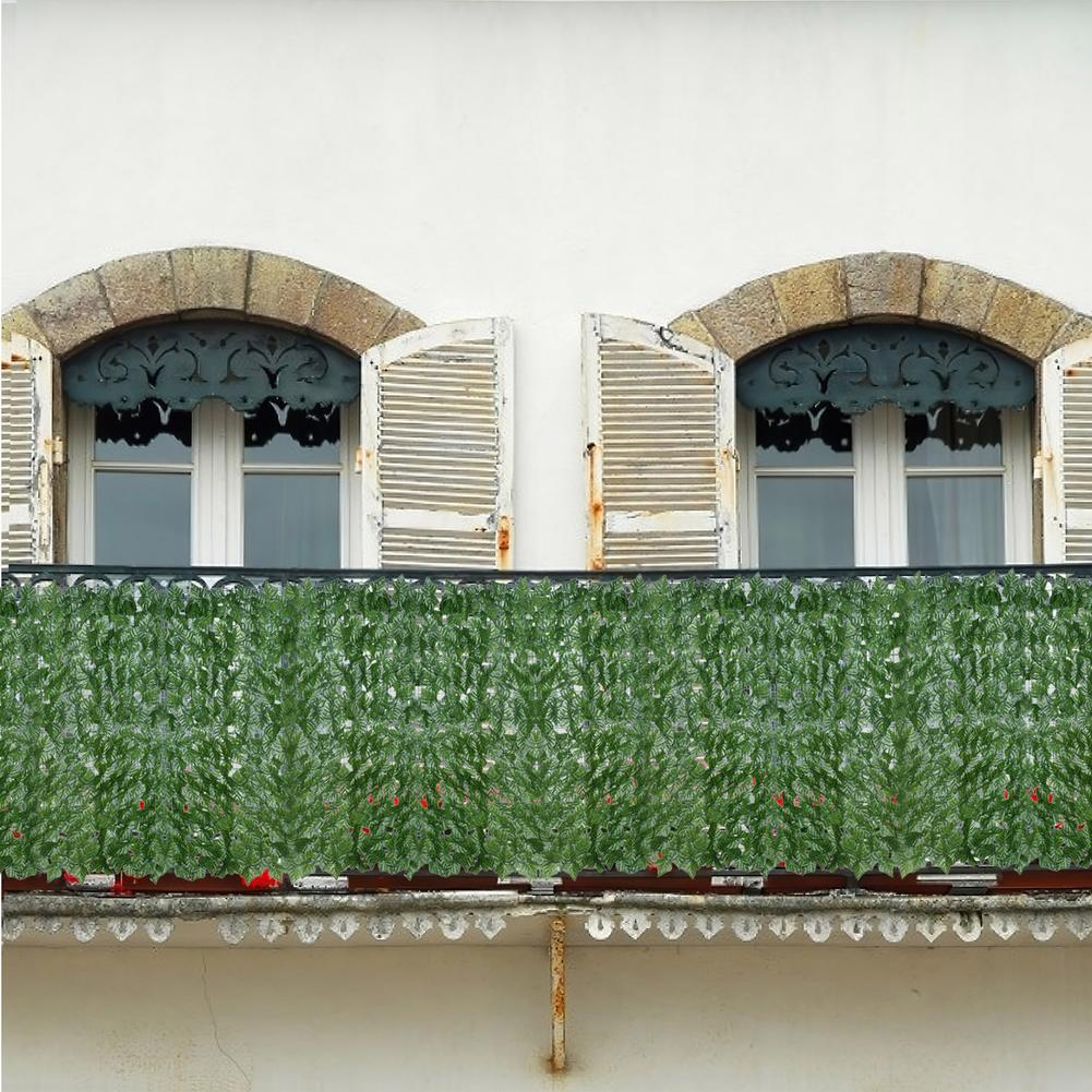 Artificial Green Leaf Screening Rolls Privacy Fence Screen Hedges Color-printed Creeper Balcony Private Screen Can Be Spliced