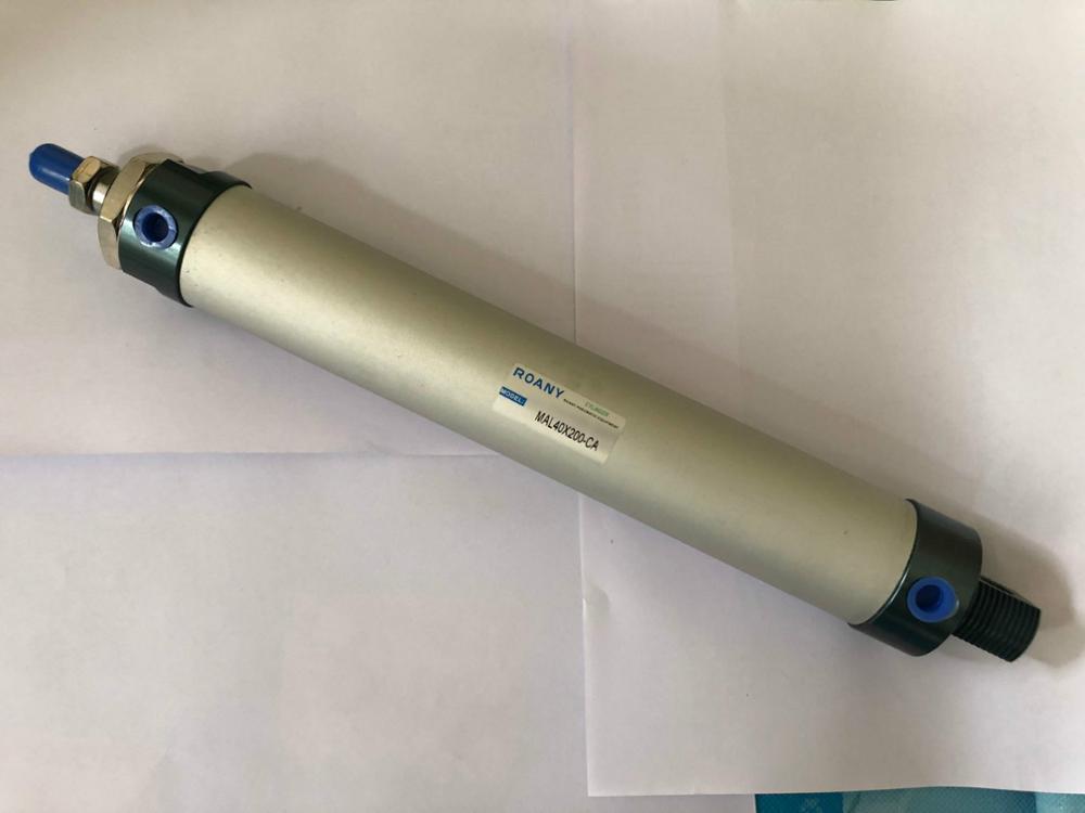 MAL40 Mini Cylinders CA Bore 40mm Stroke 25-200mm Rod Single Double Action Pneumatic Aluminum Alloy Pneumatic Cylinders