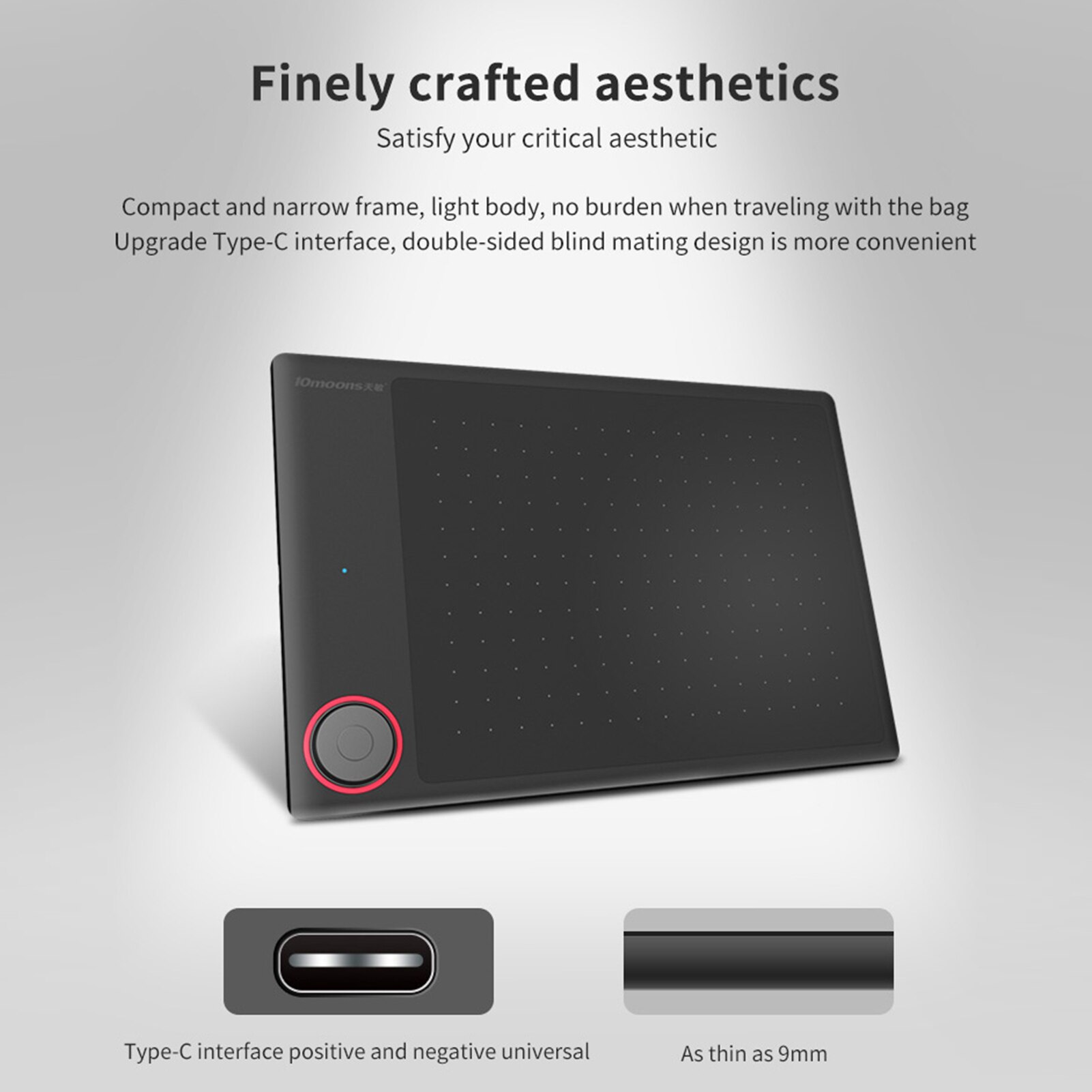 10moons G30 Graphic Tablet 8192 Levels Digital Drawing Tablet with Pen Multifunctional Ultralight Grafische Tablet