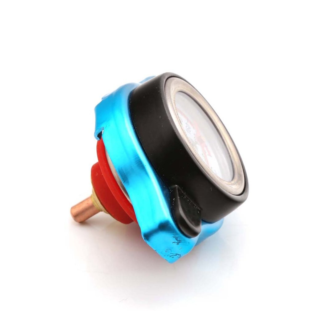 1PC Radiator Cap Cover With Water Temperature Gauge Automotive Modified Tank Cover Safety Water Tank Cover