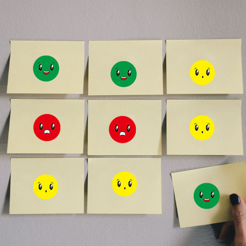 144-1440pcs Happy/Sad Smile Face Behavior Emotion Stickers 18 Styles Face Decals Behavior Chart Reward Stickers for Student Kids
