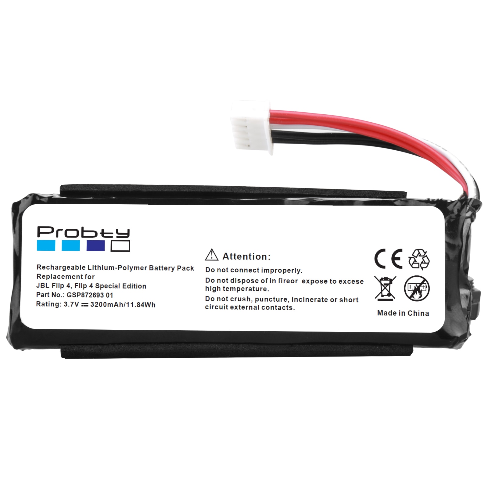 3200mAh Battery GSP872693 01 for JBL Flip 4, Flip 4 Special Edition+ teardown tool