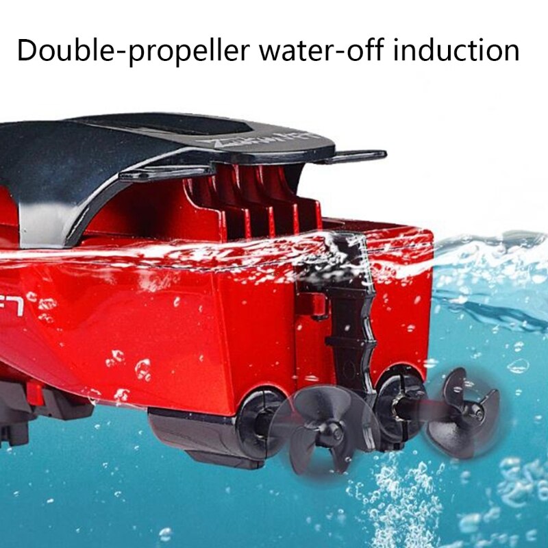 2.4g rc både speed racing båd 2 kanaler dobbelt motor fjernbetjening både til børn voksen racerbåd med let vand
