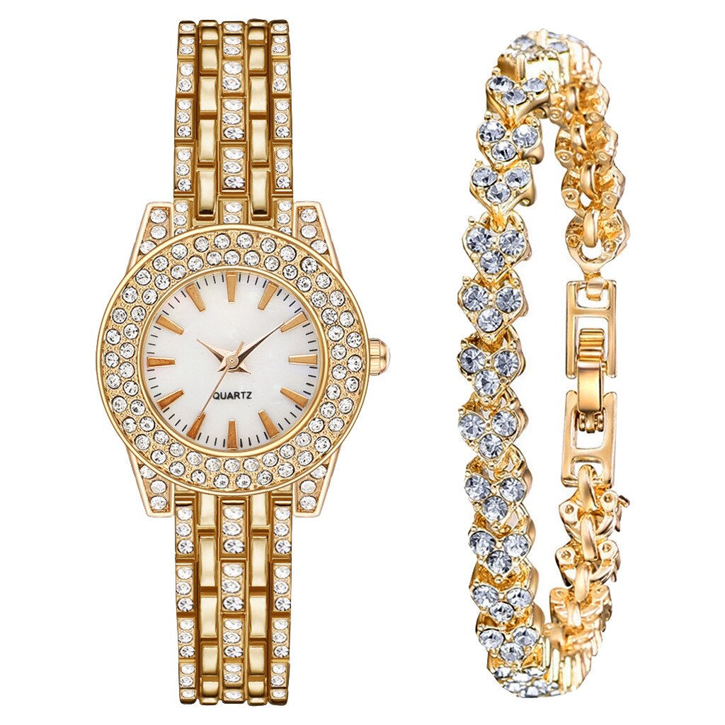 Relojes Para Mujer Reloj Mujer Marcas Famosas De Lujo Relojes De Cuarzo Para Mujer Mujer Conjunto De Reloj De pulsera y Corea del Sur para mujer, Simple y combinación De ambiente,