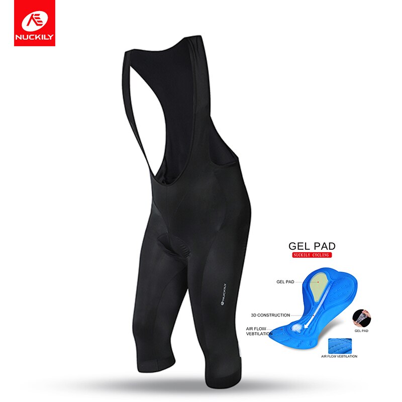 NUCKILY Men's Cycling Bibs Shorts Mountain Bike Breathable Men's 3D Gel Padded Tights Triathlon MTB Bicycle Shorts Under Wear