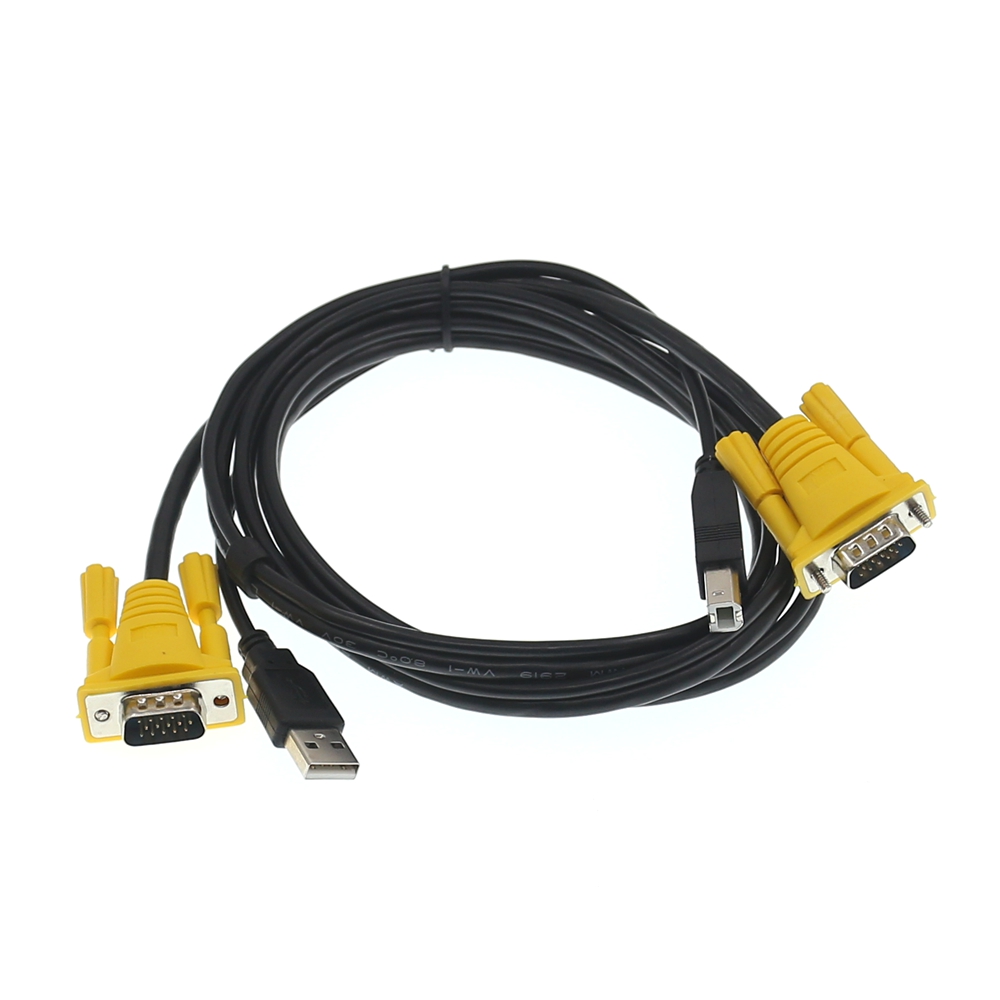 FJDISZWAY 2 Port USB KVM Switch VGA Box PC Monitor KVM Splitter USB2.0 Kabel