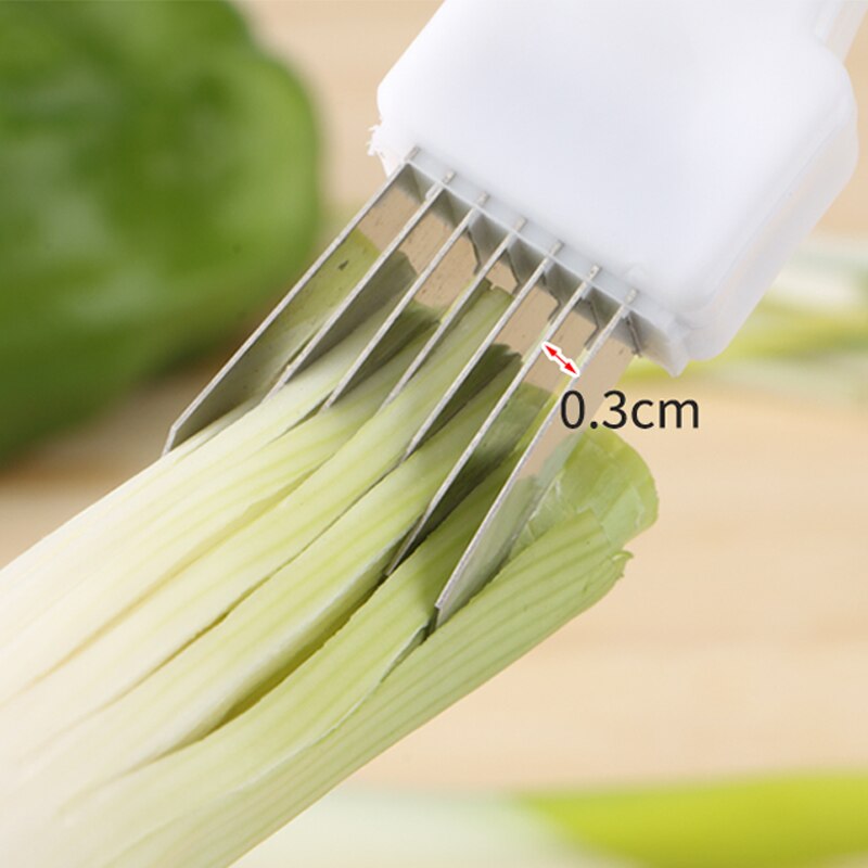 1pc lök grönsaksskärare skivare multi chopper salladslök kök kniv strimla verktyg skiva bestick matlagning verktyg