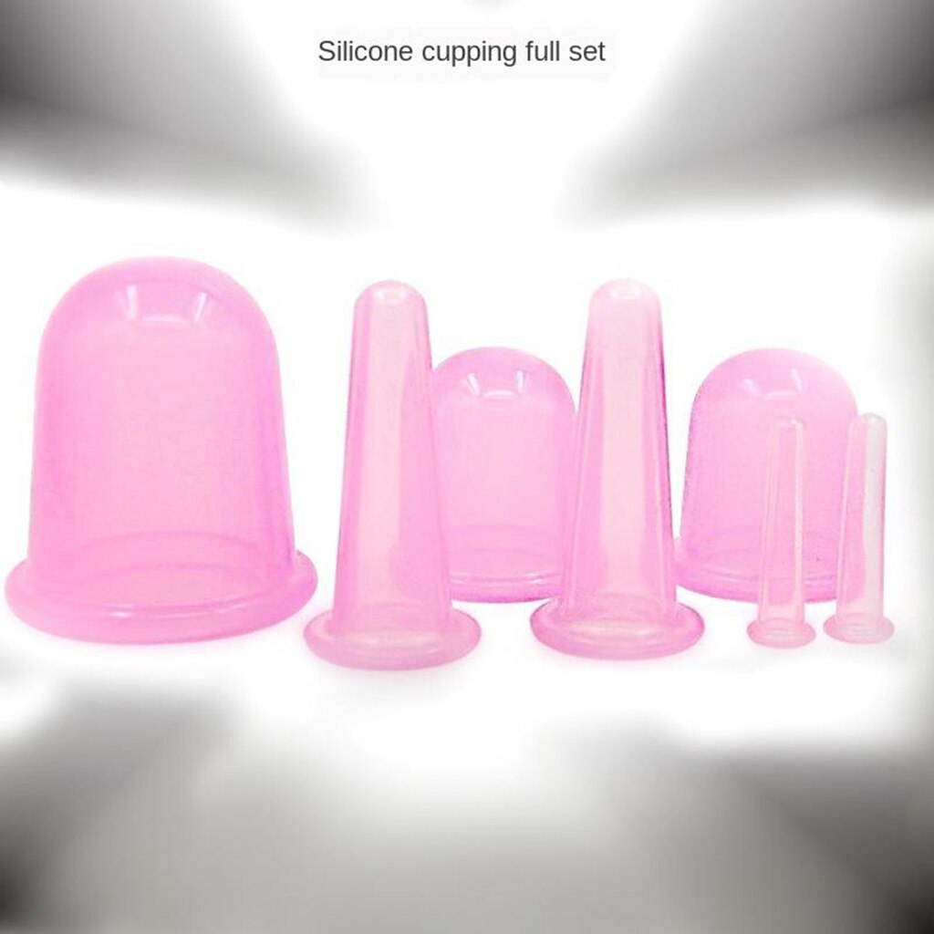 Cupping Therapie Sets 7Pcs Silicone Anti Cellulitis Cup Vacuüm Zuig Massage Cups Facial Cupping Sets Lichaam En Gezicht Massager