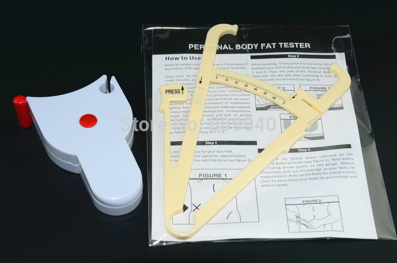 BODY FAT CALIPER + BODY TAPE MEASURE COMBO.INCLUDES tapeline BODY FAT CHART with body mass tape PLICOMETRO