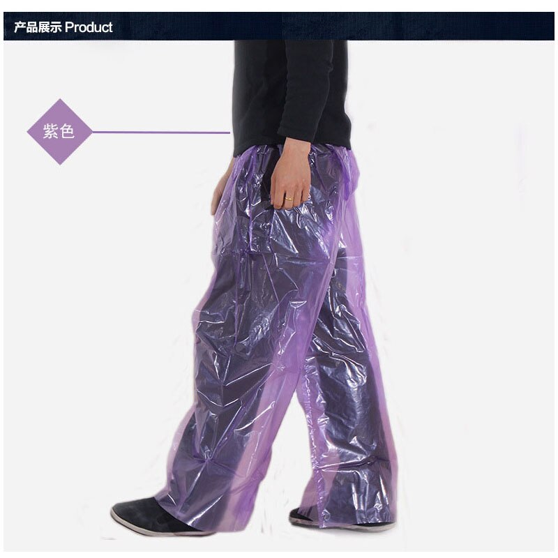 4pcs/pack Travel Disposable Rain Pants Thicken Outdoor Rainproof Camping Adult Hiking Unisex Trousers Travel 6 Silk