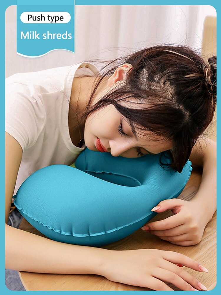 Inflatable U-shaped Pillow Travel Essential Cervical Spine Neck Pillow Portable Siesta Neck Artifact Pillow U-shaped Pillow