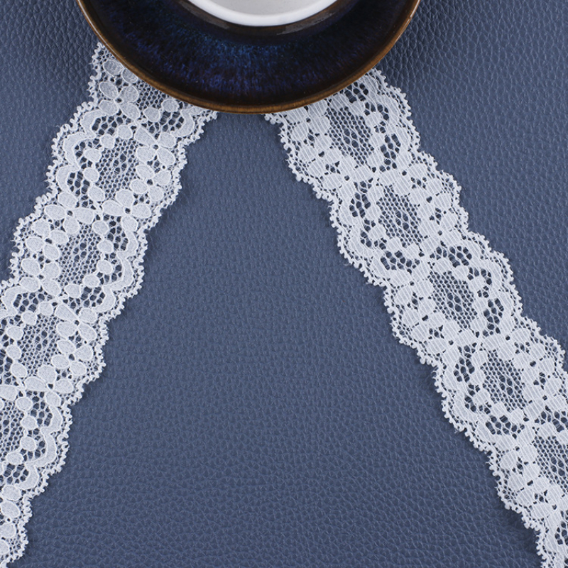 Hvid blondestof 5 yards blondekantstof materiale til tøj båndbroderi applikation bomuldsbrokade blomstertyl boho kant