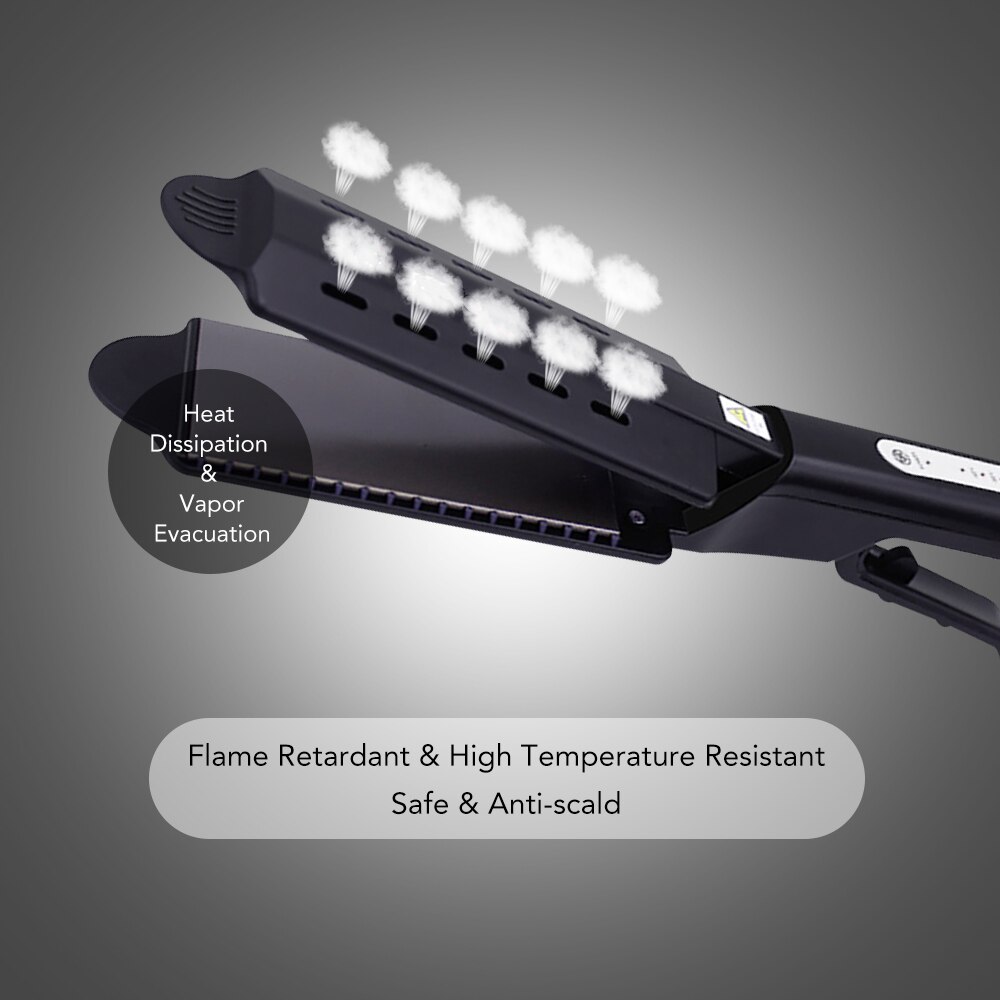 tourmaline ionic flat iron hair straightener titanium for curler crimper ceramic vapor machine heating for wet dry