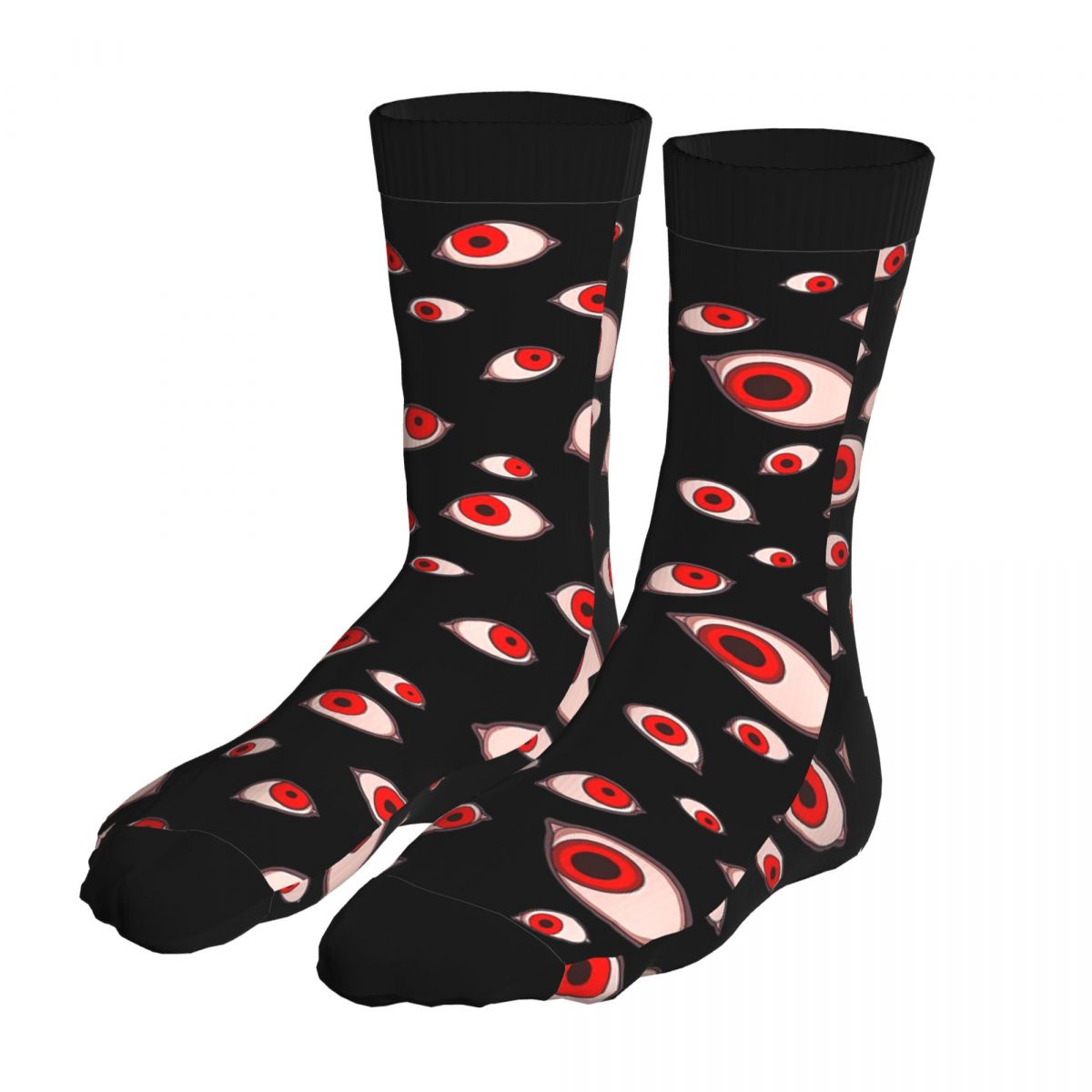 Calcetines con ojos de película de terror para hombre, ropa de 5% licra, Vintage, gruesos, de tubo medio, de Dracula y vampiro