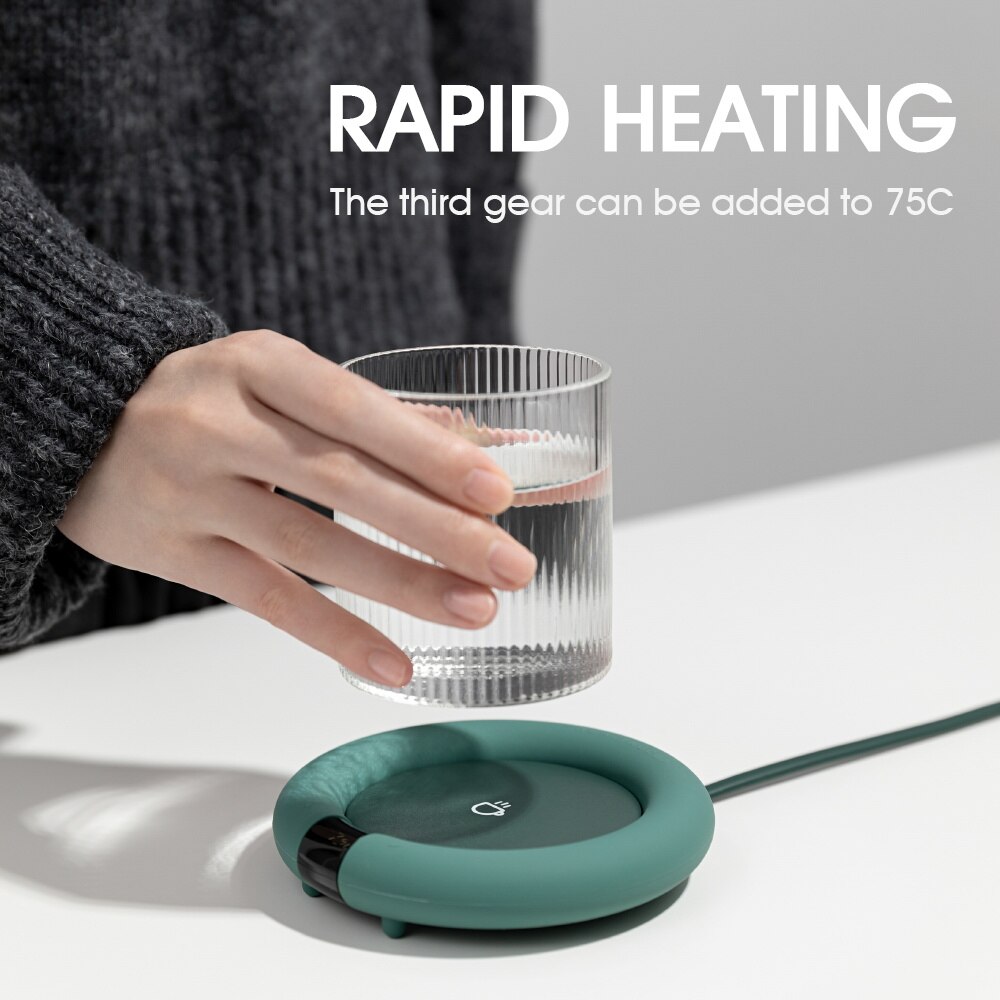 YAJIAO inteligente para automóbil calentador de café taza calentador 3 velocidad de temperatura de Control para leche de café agua de Navidad 220V/20W