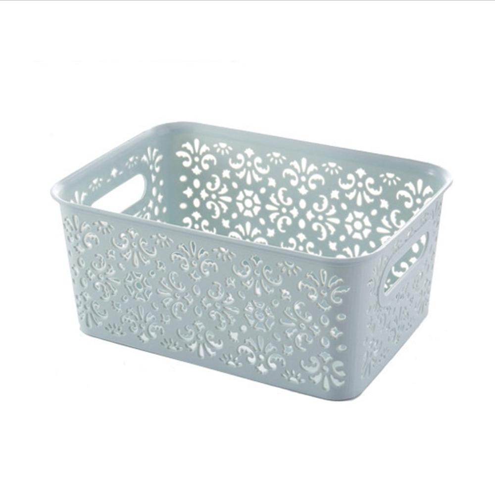 Desktop Hollow Storage Basket Home Hollow Storage Drawers Fresh Spacer Layer Rack Plastic Clothes Toys Storage Container: Default Title