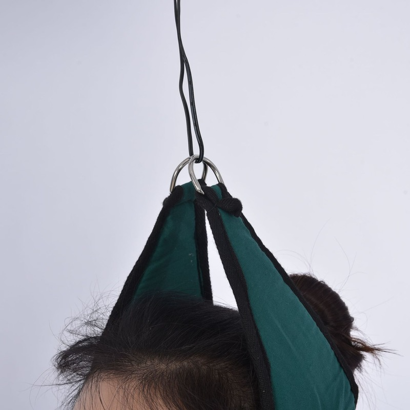 1Pcs Opknoping Cervicale Tractie Apparaat Zachte Hals Stretching Riem Pijnbestrijding Metalen Beugel Chiropractie Nek Tractie Kussen