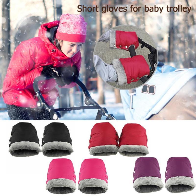 Mütter Baby Wagen Handschuhe Einfache Tragbare Atmungsaktive Weiche Oberfläche Verdicken Warme Baby Kinderwagen Hand Muff Handschuhe