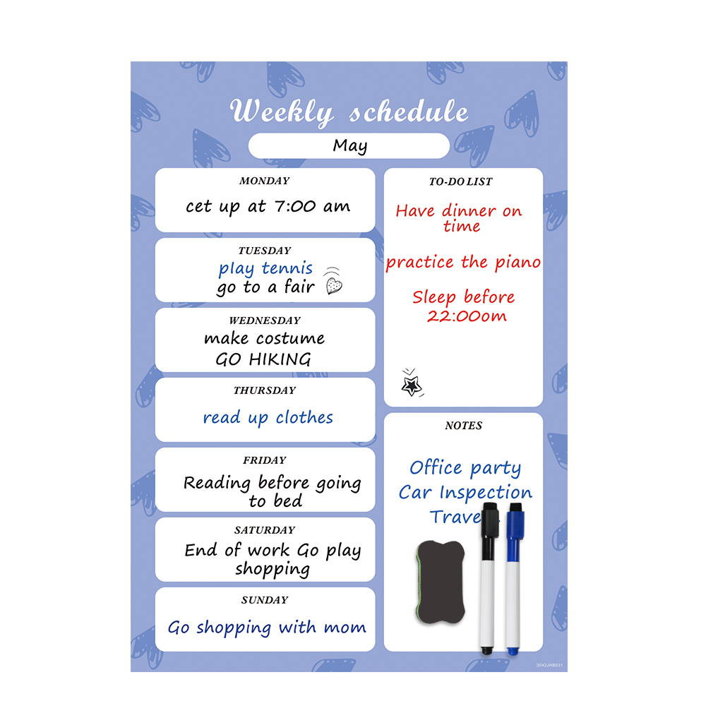 Magnetische freundlicher Kalender Täglichen Lernen Zeitplan Verantwortung diagramm Monatliche Planer Trocken Wischen freundlicher Schreiben Zeichnung Nachricht Bord: 3042JHB031CC00